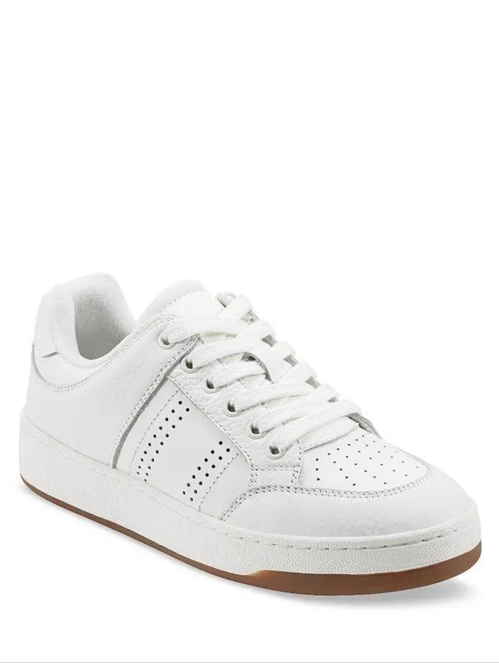 Marc Fisher White Leather Flynnt Lace Up Low Top Sneakers Tennis Shoes 9 NIB NWT